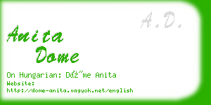 anita dome business card